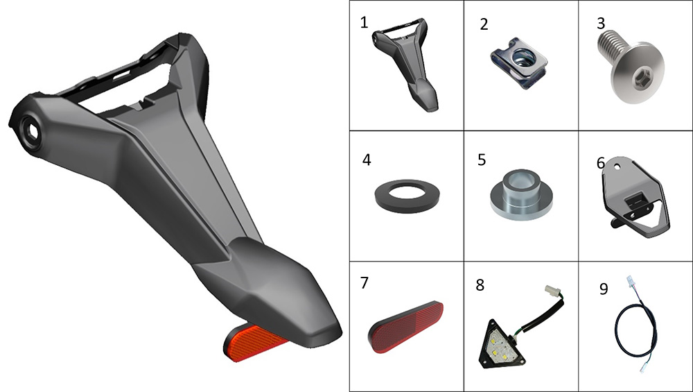 Брызговик задний