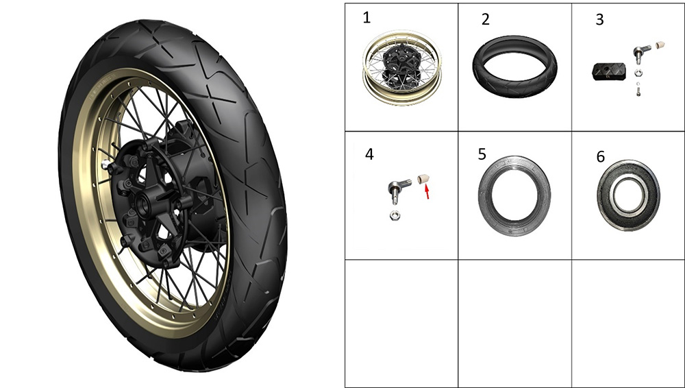 Колесо переднее спицованое