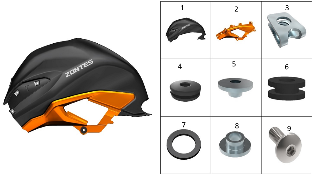 Декоративная накладка топливного бака