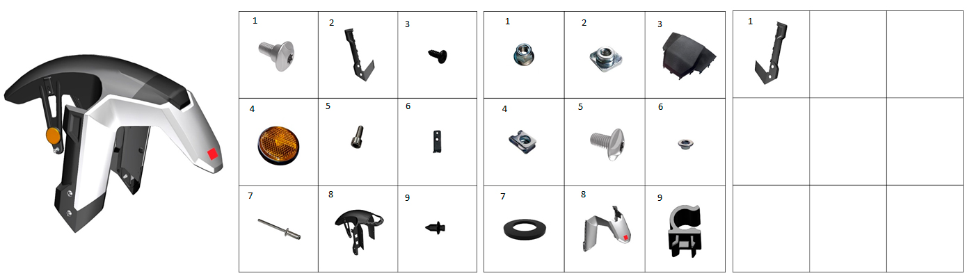 Подкрылок колеса переднего (21 колесо) перламутровый белый