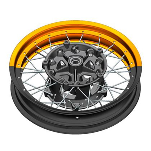 Диск 17"х3,5 передний (оранжевый) ZONTES ZT350 GK