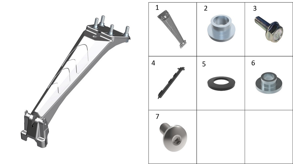 Кронштейн крепления крыла заднего