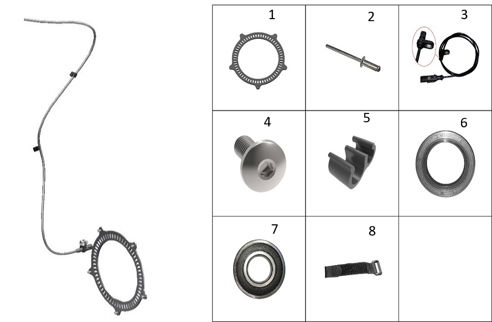Датчик скорости переднего колеса