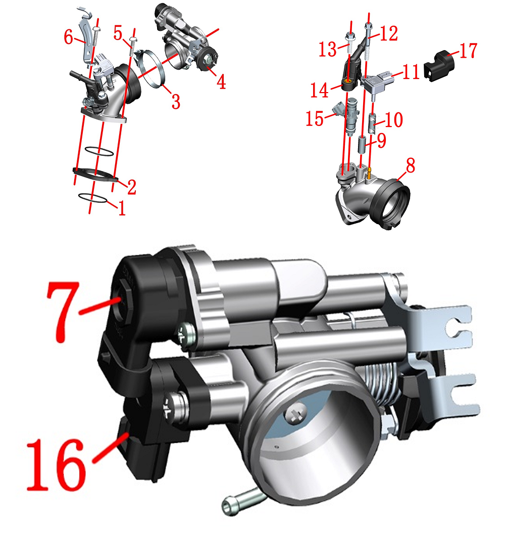 Корпус дроссельной заслонки в сборе