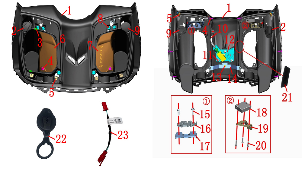 Передняя панель ящика для хранения