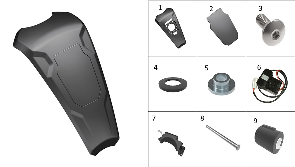Накладка топливного бака центральная1