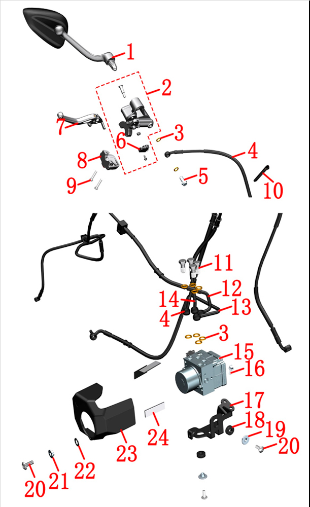 Тормозная система в сборе-1 (нового образца)