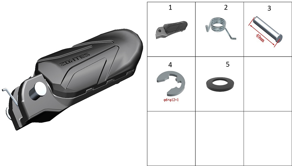 Подножка левая