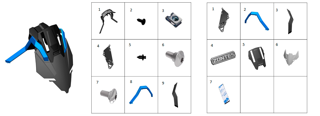 Облицовка панели передней внешняя (голубая)