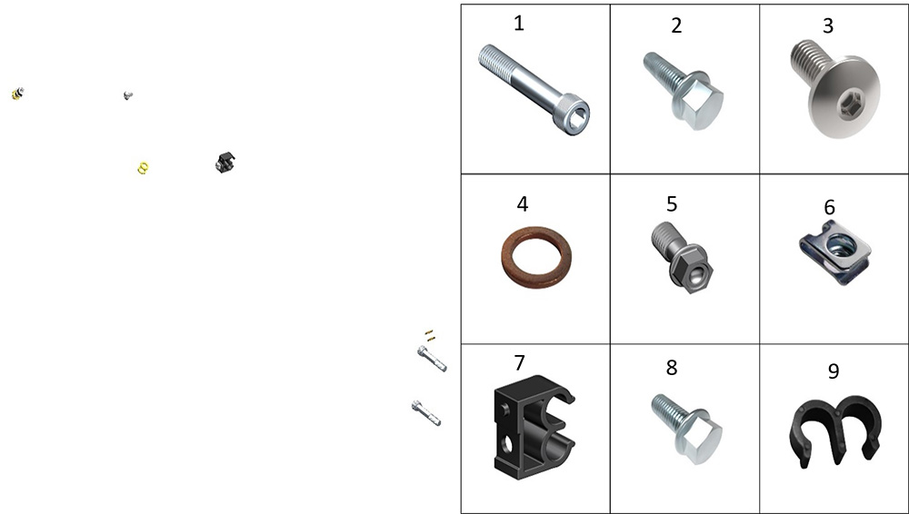 Крепеж тормозных шлангов