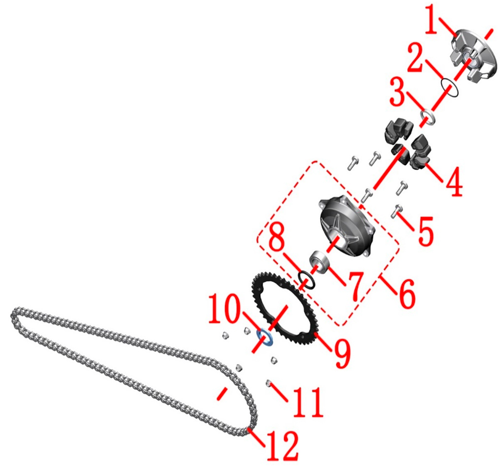 Ступица и цепь