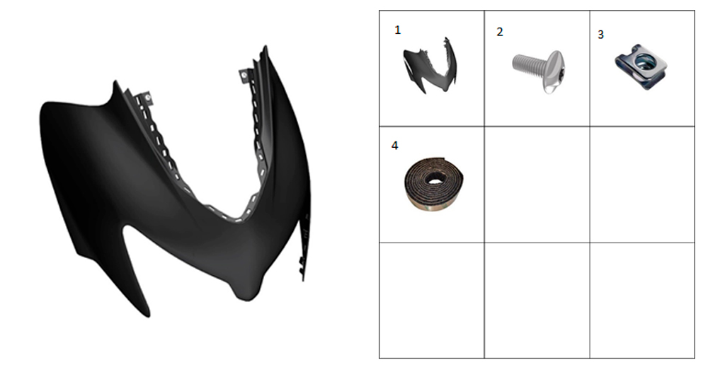 Передняя панель (черная с серой наклейкой)