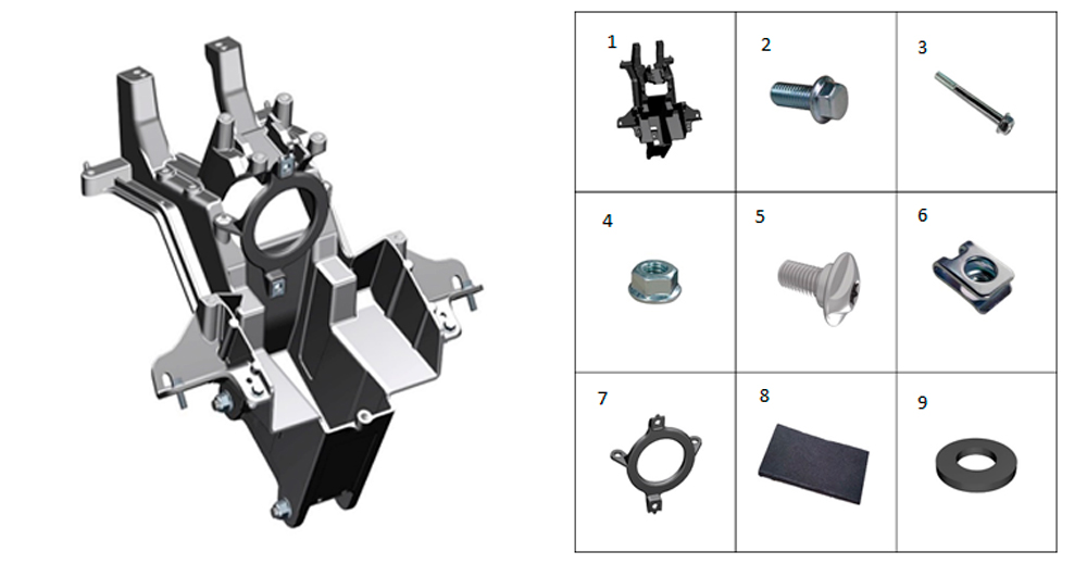 Кронштейн пластика переднего