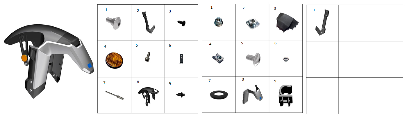 Подкрылок колеса переднего (21 колесо) серый