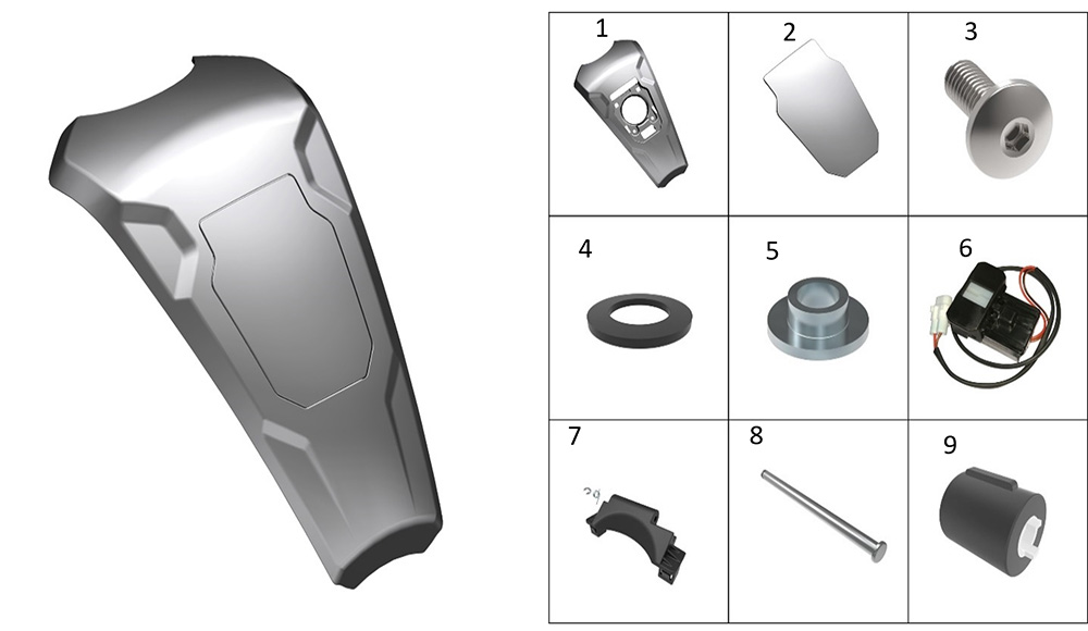 Накладка топливного бака центральная