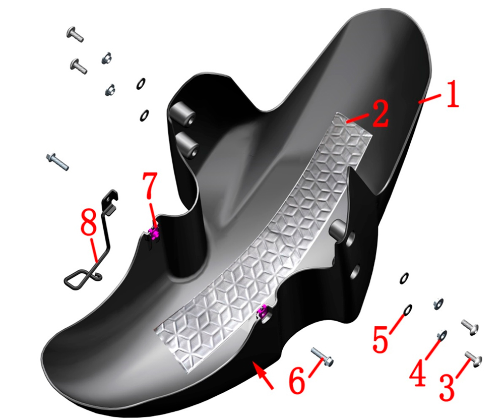 Переднее крыло в сборе (старого образца)