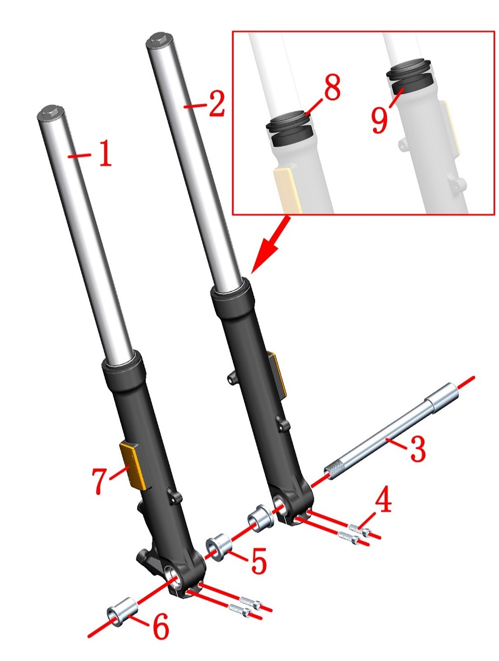 Амортизаторы передние