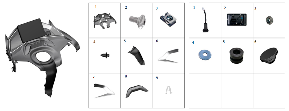 Облицовка приборной панели серый пластик
