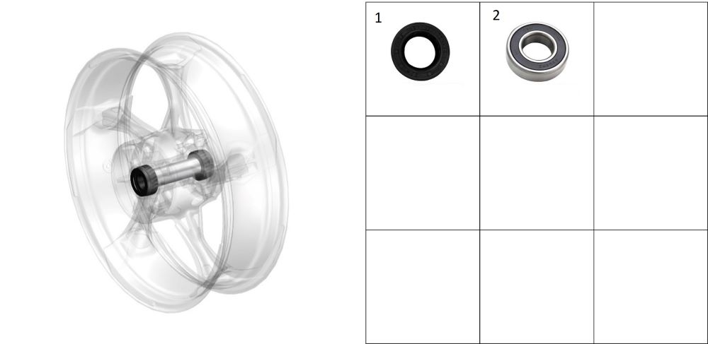 Подшипники и сальники колеса за