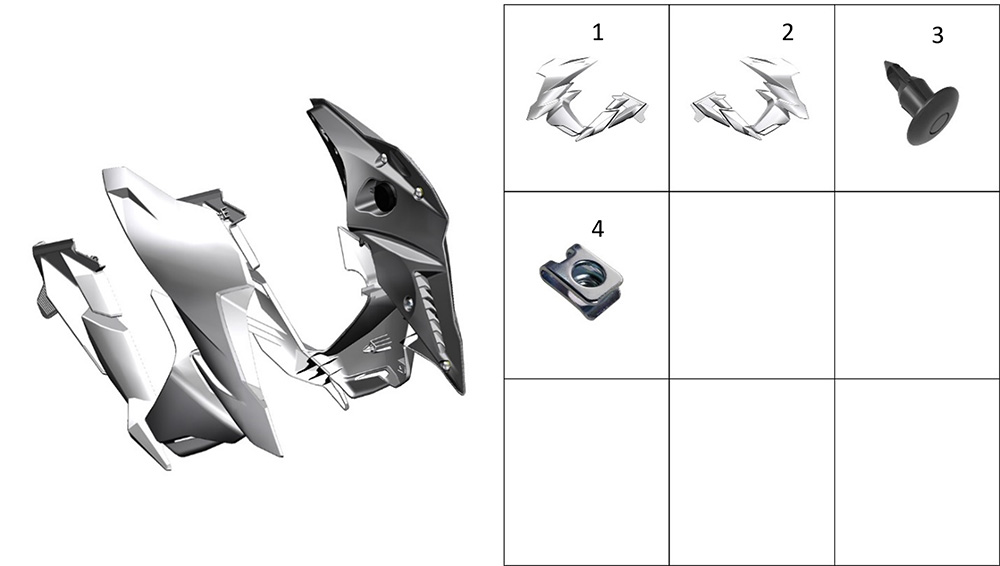 Боковая накладка топливного бака 3