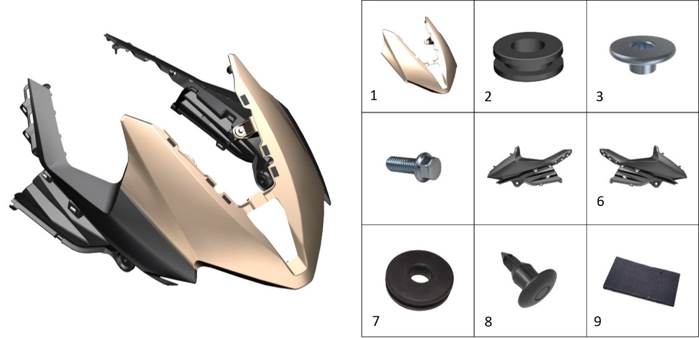 Облицовка передняя (золотой цвет)