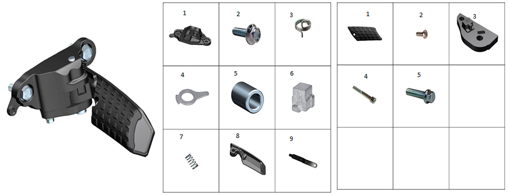 Подножка задняя правая