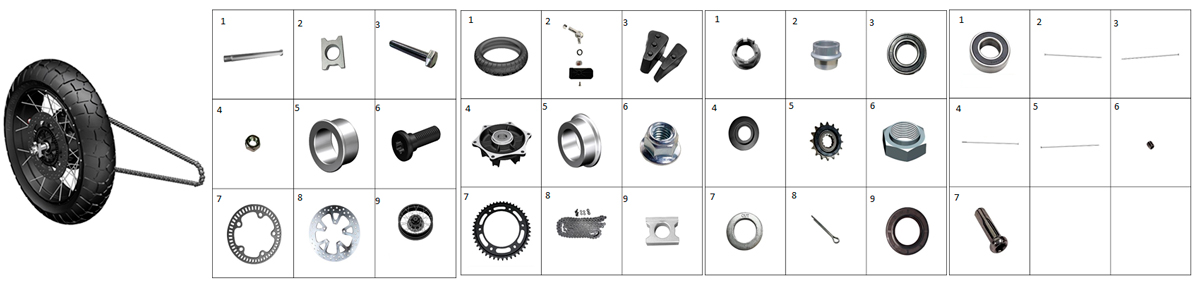 Колесо заднее и ступица