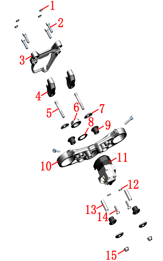 Крепление руля и траверса верхняя (М12 болт)