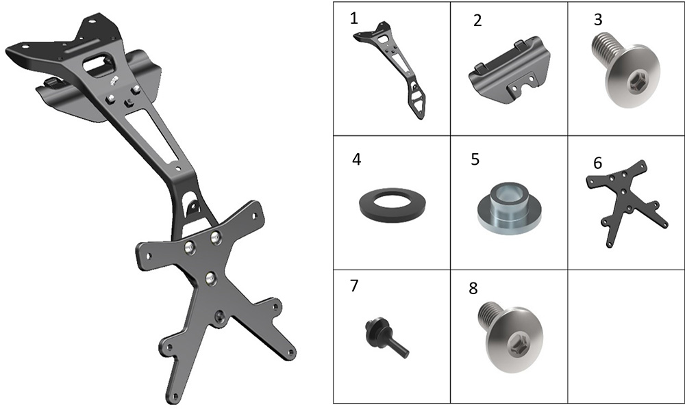 Кронштейн крепления номерного знака