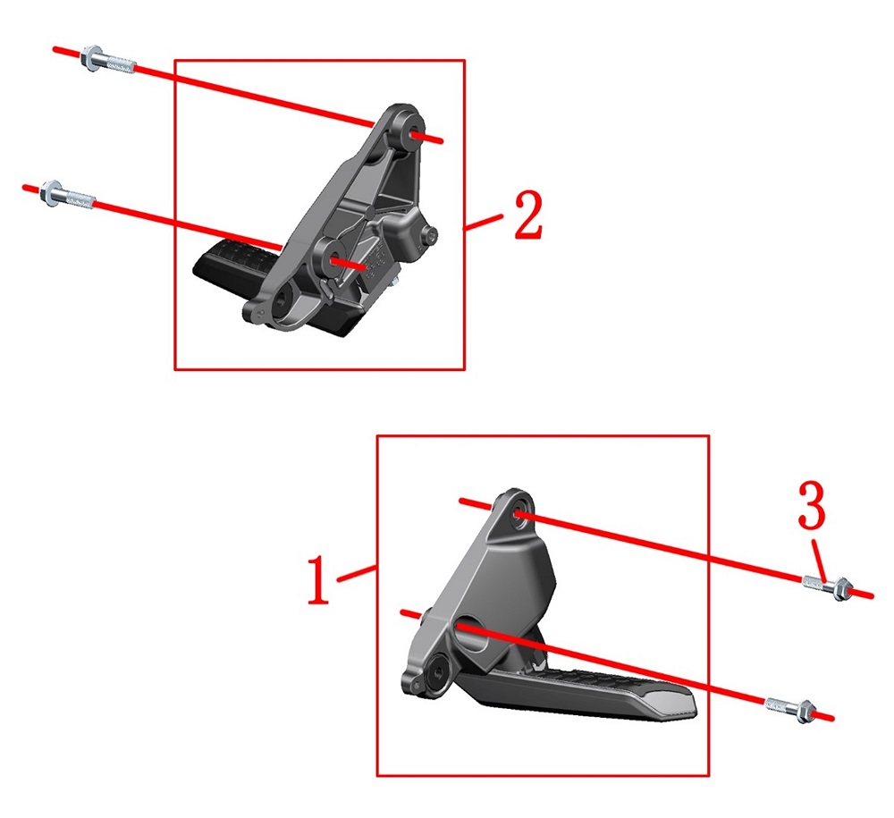 Задняя педаль в сборе