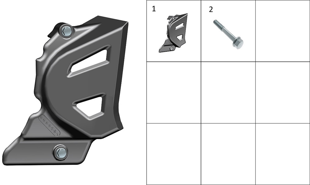 Задняя левая защита двигателя