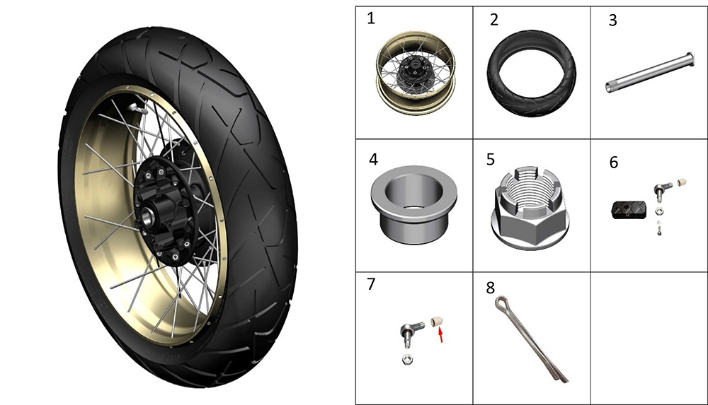 Колесо заднее спицованное
