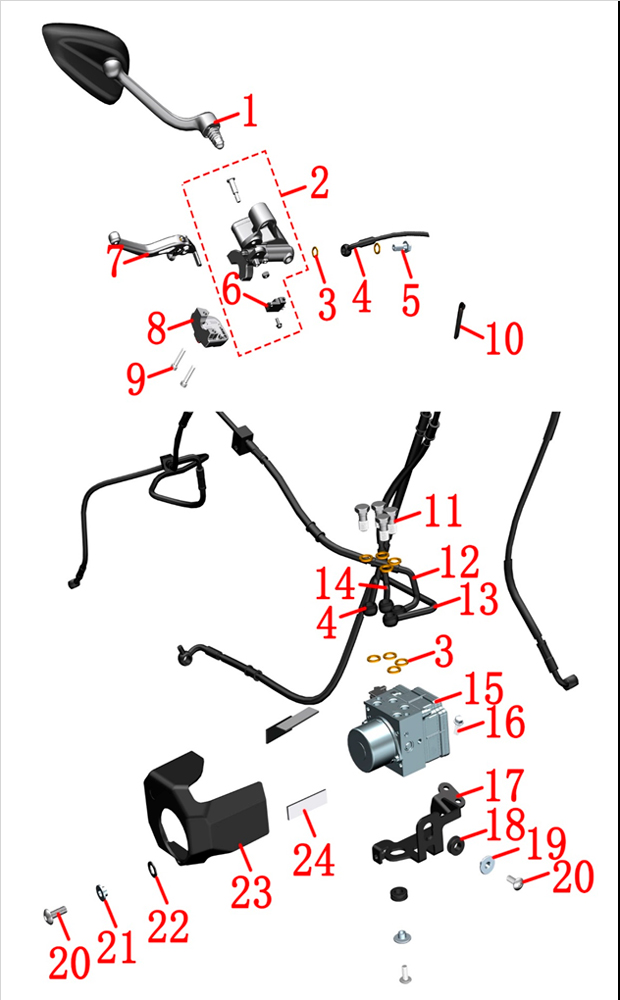 Тормозная система в сборе-1 (старого образца)