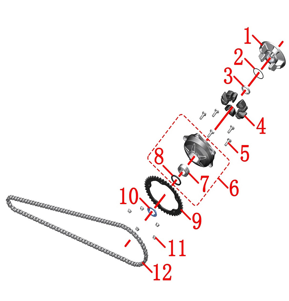 Ступица крепления приводной звезды