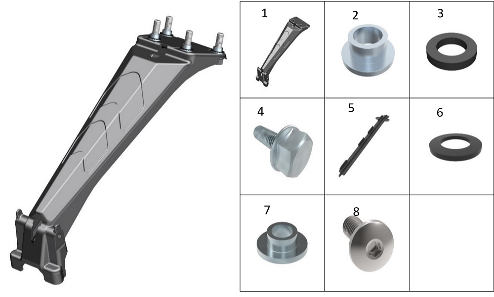 Кронштейн заднего крыла