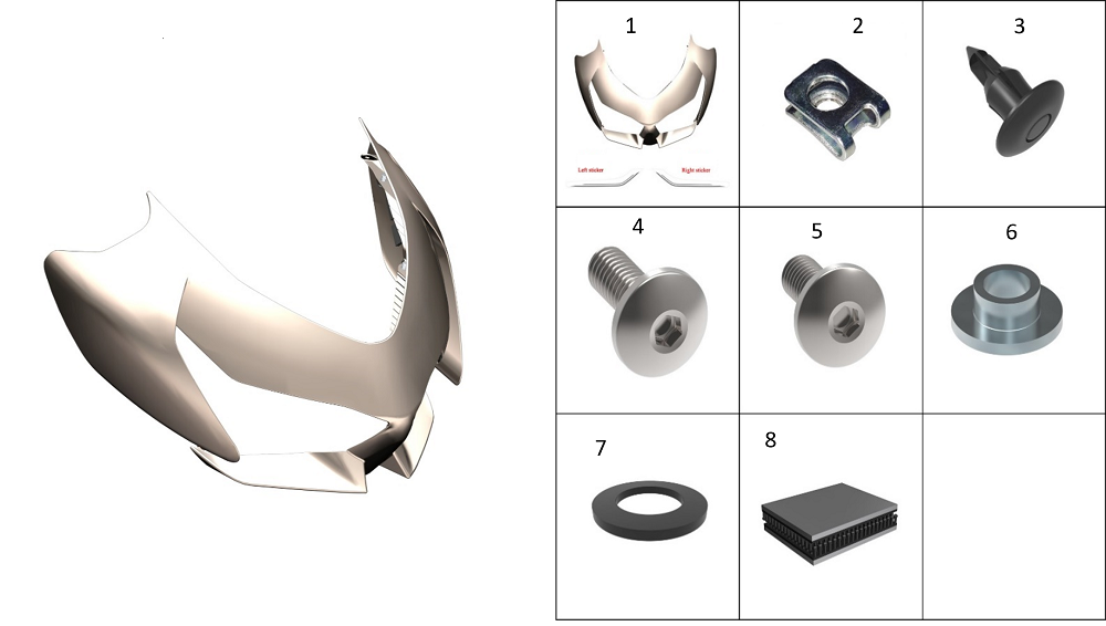 Передний декоративный обтекатель(золото)