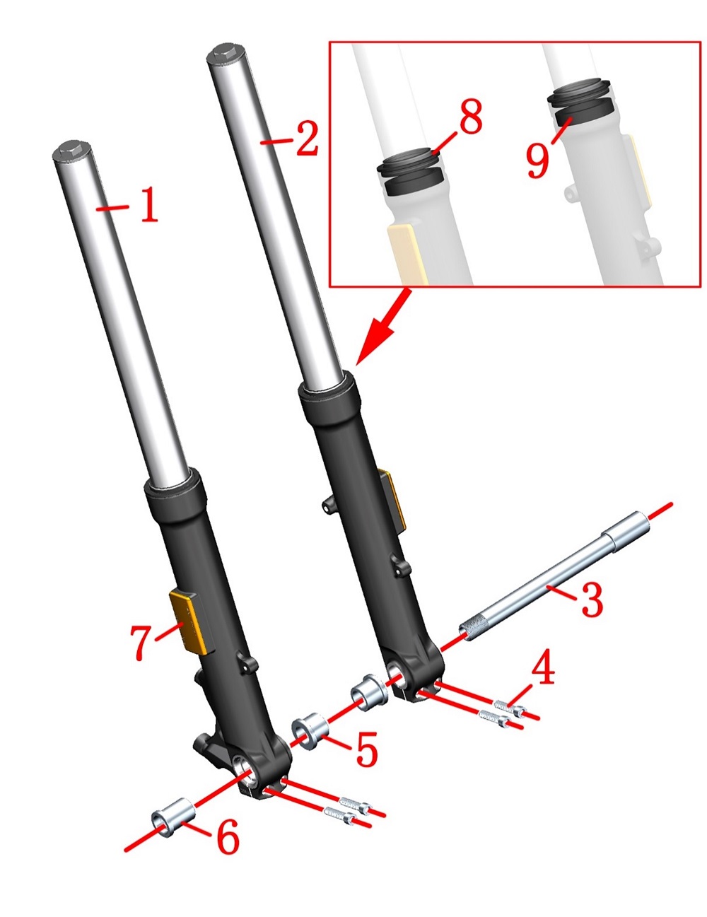 Амортизаторы передние