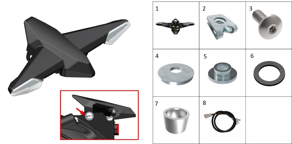 Панель поворотников задних