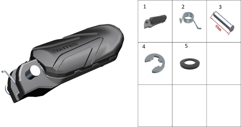 Передняя левая подножка в сбор