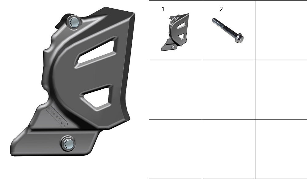 Защита крышки двигателя левой задней