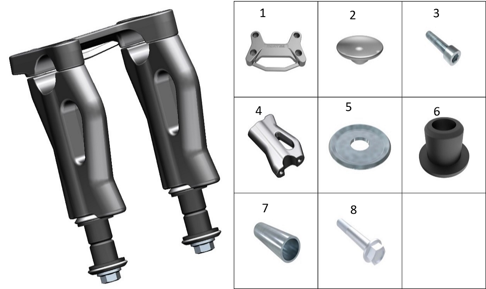 Кронштейн крепления руля