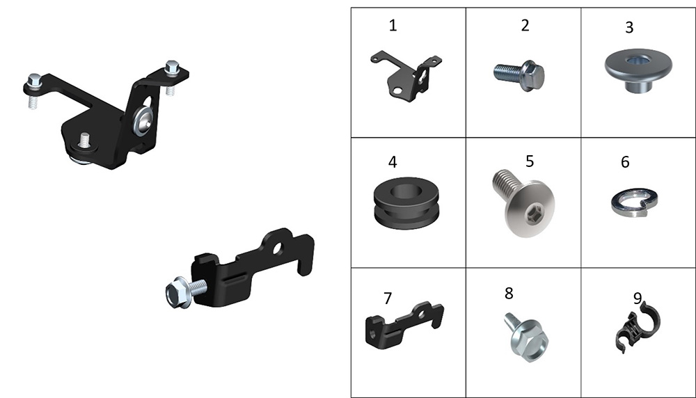Кронштейн крепления блока АБС