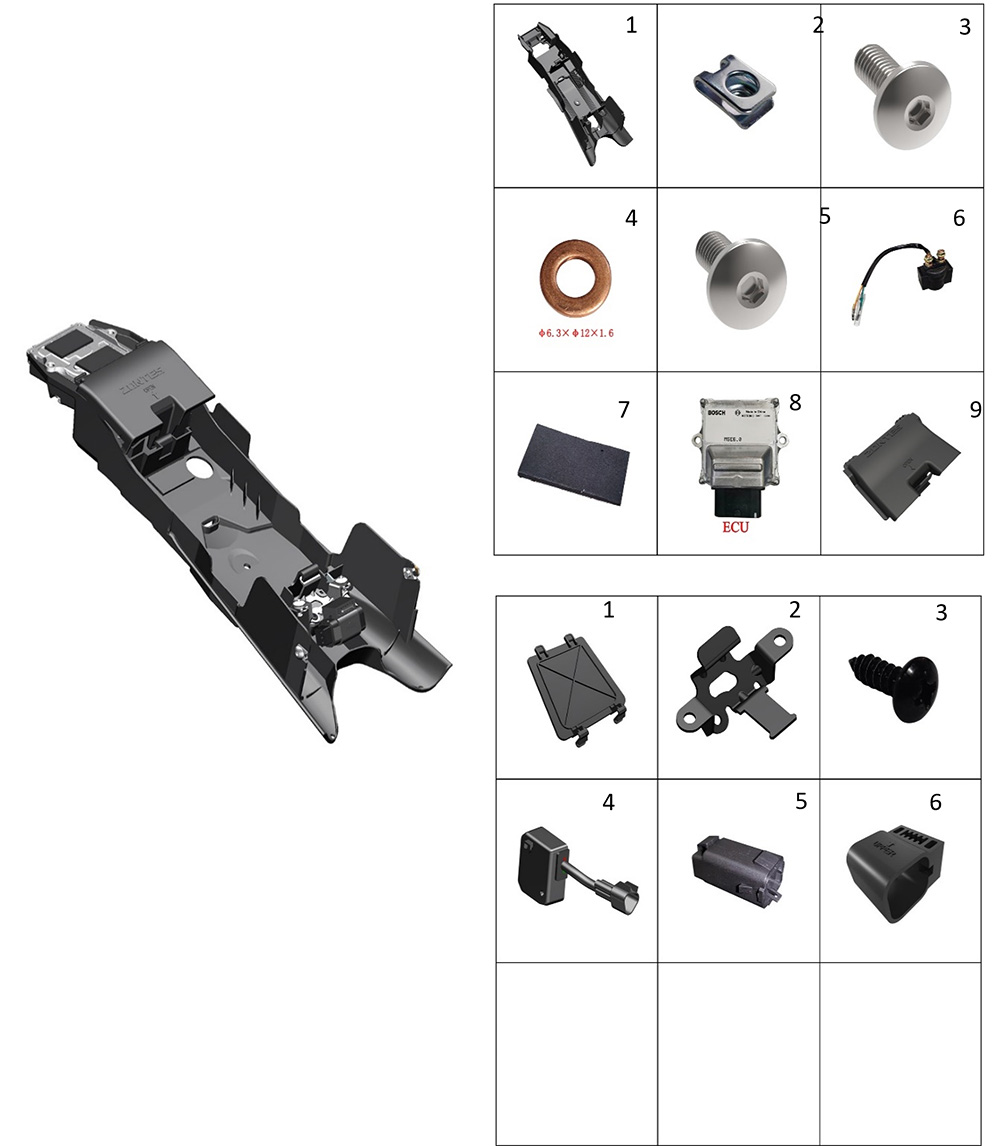 Задняя нижняя накладка хвостовой части