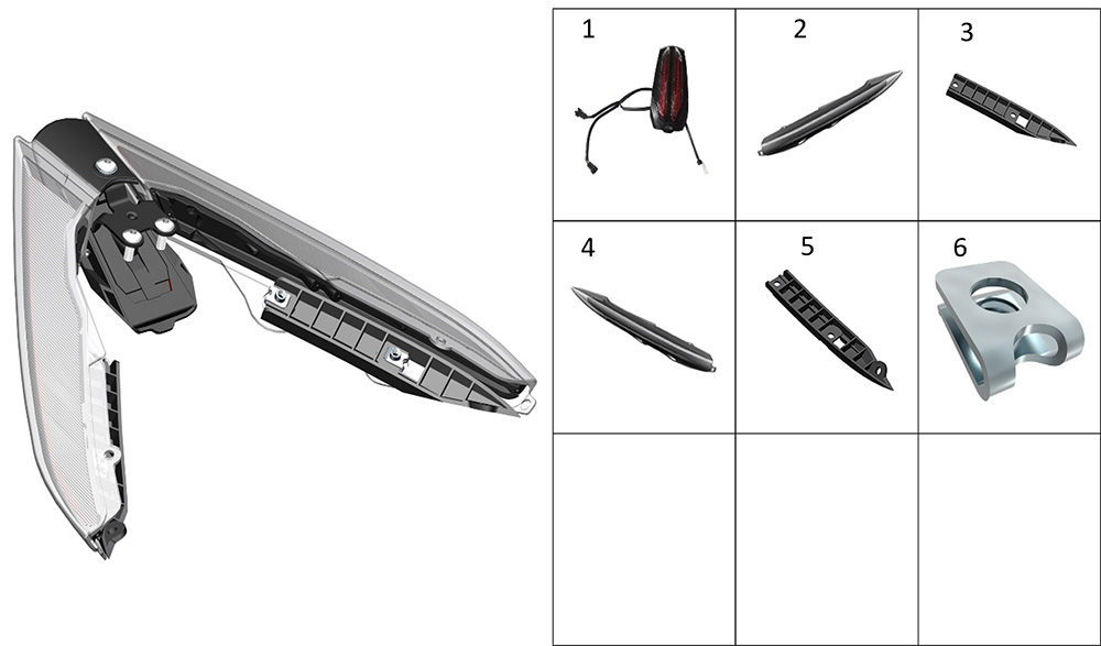 Фонарь задний