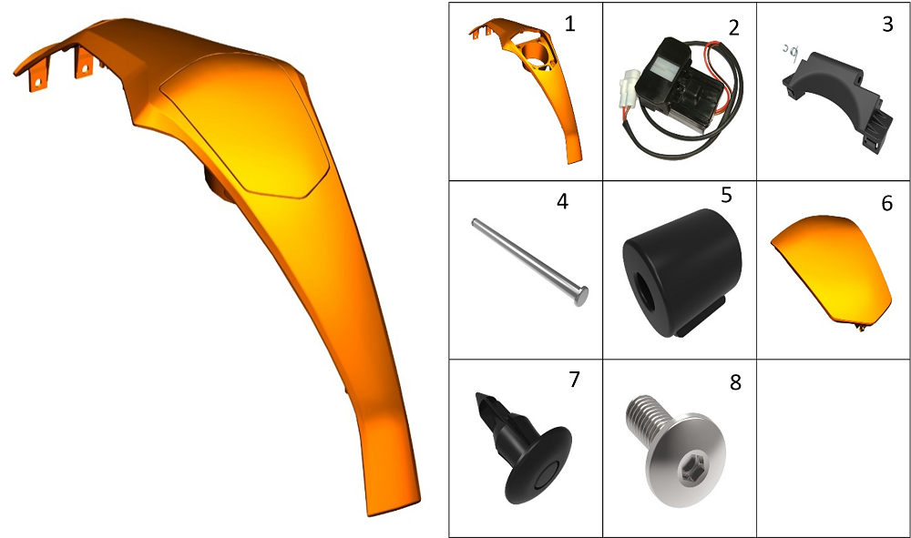 Центральная декоративная накладка топливного бака