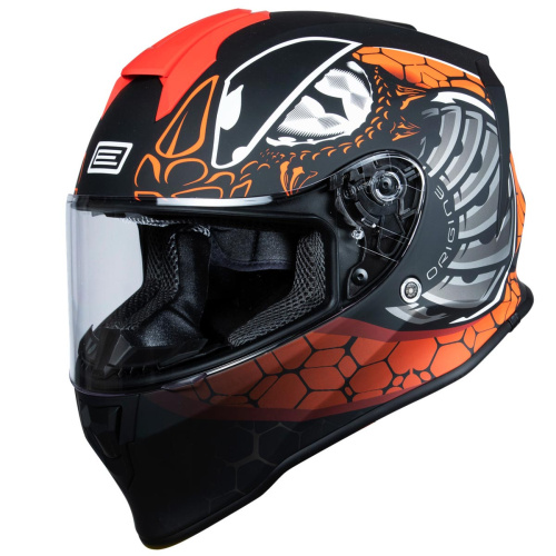 Шлем интеграл ORIGINE DINAMO FIGHTER детский (Hi-Vis красный/черный матовый, YS, 1560035-597-5274)