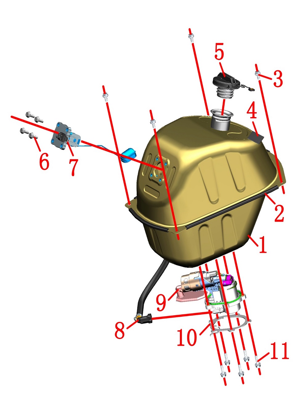 Бак топливный