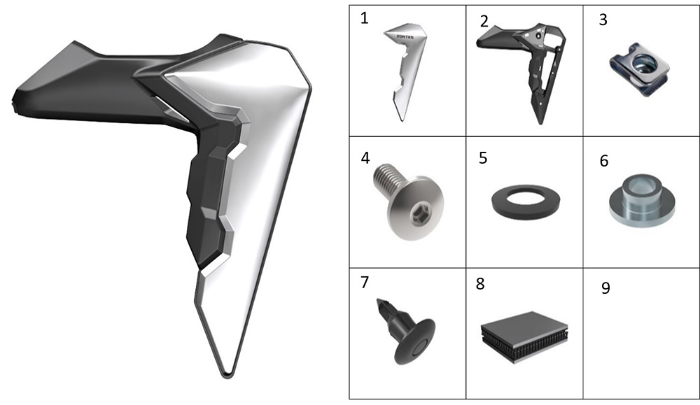 Панель радиатора декоративная правая