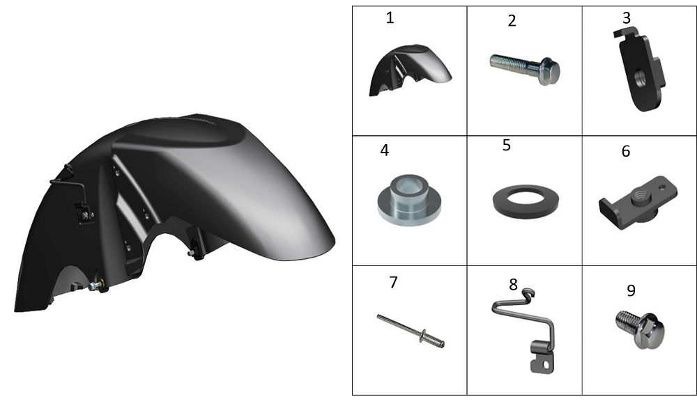 Крыло переднее нижнее