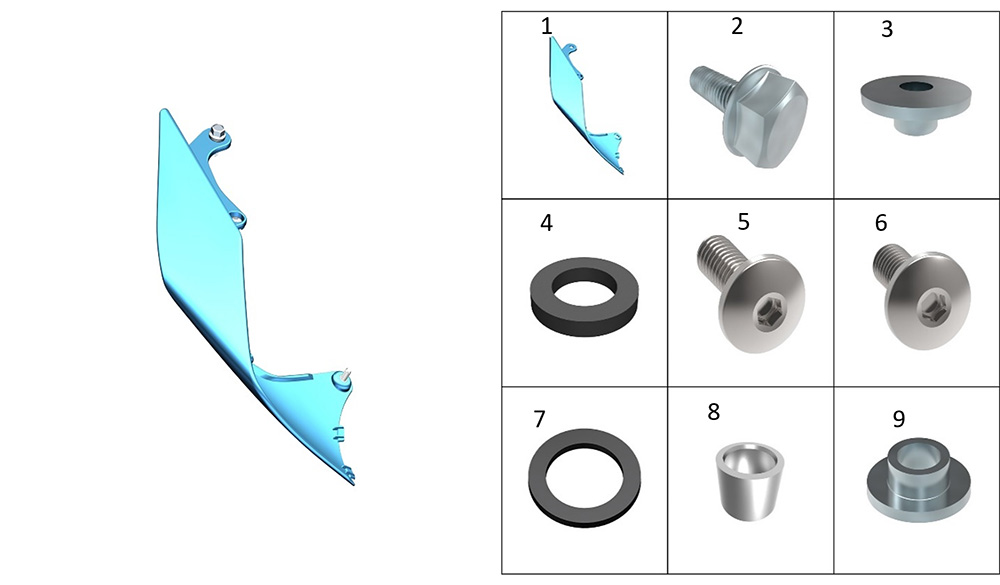 Задняя боковая декоративная накладка 2